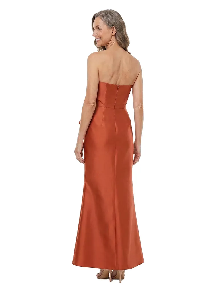 ChicSew Straight Across Mermaid Ruffle Satin Floor-Length Mother of the Bride Dress sold by ChicSew product image thumbnail 3