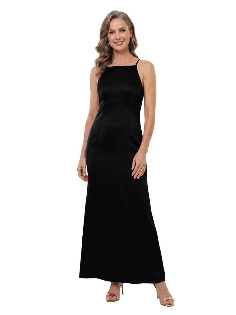 ChicSew Beautiful Spaghetti Straps Sheath Mother Of The Groom Dresses Satin Sleeveless Formal Gown sold by ChicSew product image thumbnail 4