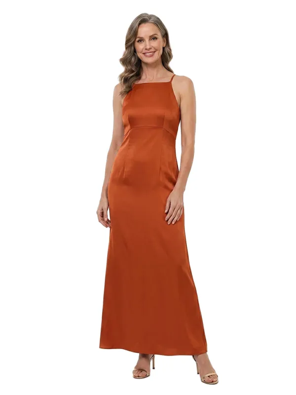 ChicSew Beautiful Spaghetti Straps Sheath Mother Of The Groom Dresses Satin Sleeveless Formal Gown made by ChicSew