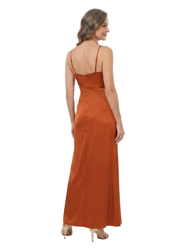 ChicSew Beautiful Spaghetti Straps Sheath Mother Of The Groom Dresses Satin Sleeveless Formal Gown sold by ChicSew product image thumbnail 3