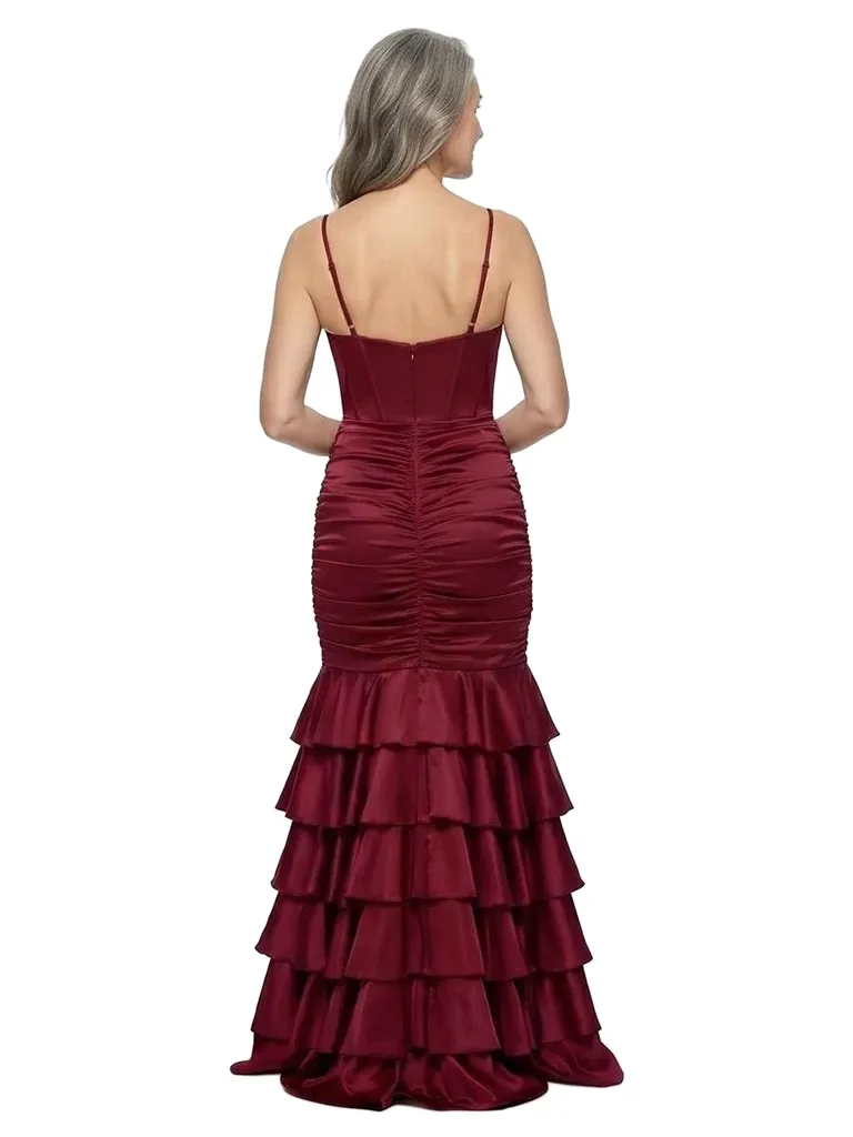 ChicSew Spaghetti Straps Boning Satin Floor-Length Mermaid Mother of the Bride Dress sold by ChicSew product image thumbnail 3