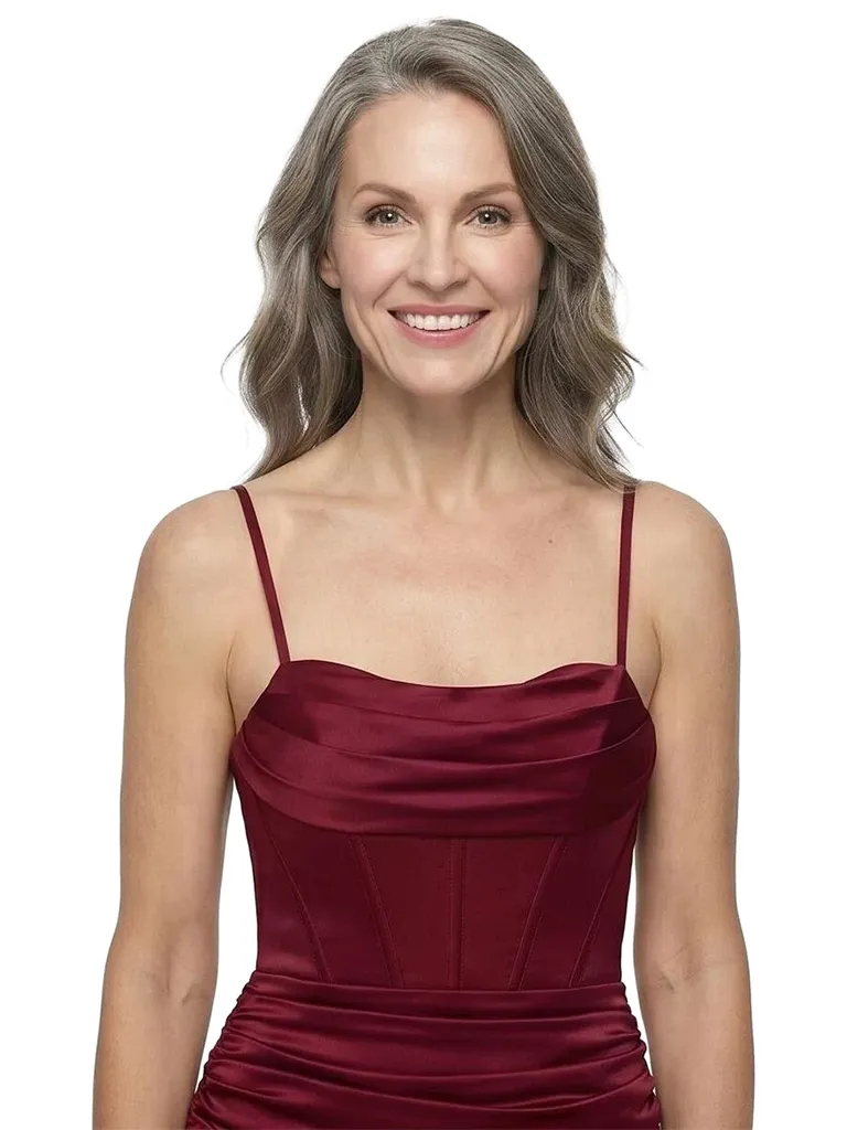 ChicSew Spaghetti Straps Boning Satin Floor-Length Mermaid Mother of the Bride Dress sold by ChicSew product image thumbnail 2