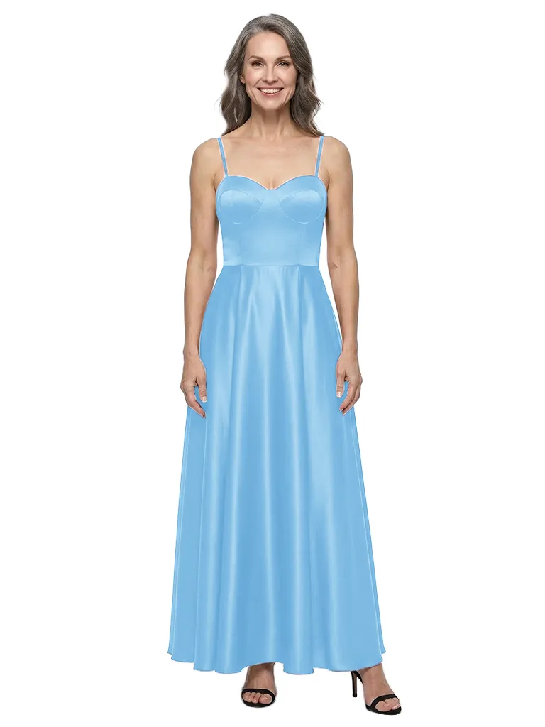 ChicSew Spaghetti Straps Sweetheart Soft Satin Floor-Length A-Line Mother of the Bride Dress sold by ChicSew product image thumbnail 5