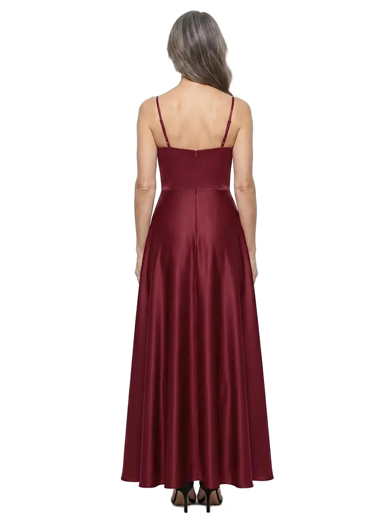 ChicSew Spaghetti Straps Sweetheart Soft Satin Floor-Length A-Line Mother of the Bride Dress sold by ChicSew product image thumbnail 3