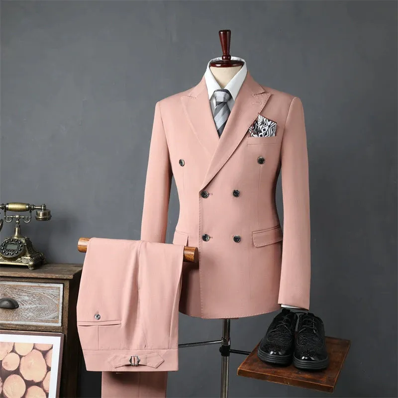 Classic 2 Piece Men's Suit with Regular Fit and Sophisticated Peak Lapel sold by ChicSew