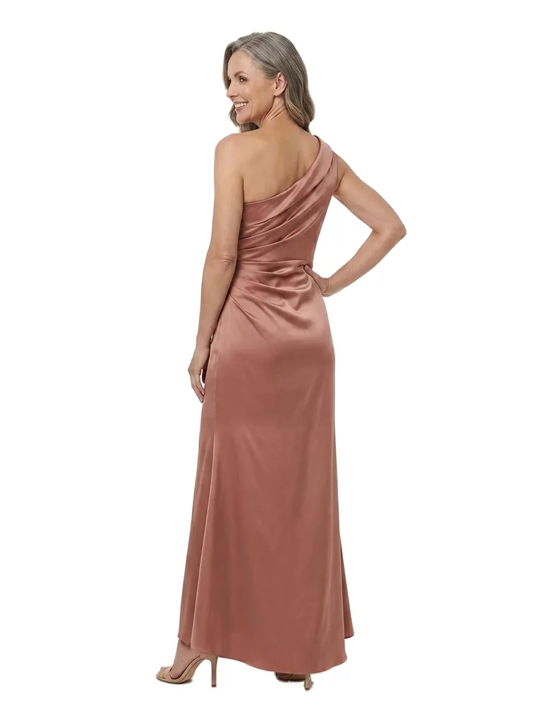 ChicSew Elegant One Shoulder Satin Sheath Mother Of The Bride Dresses Modern Ruched Design sold by ChicSew product image thumbnail 3