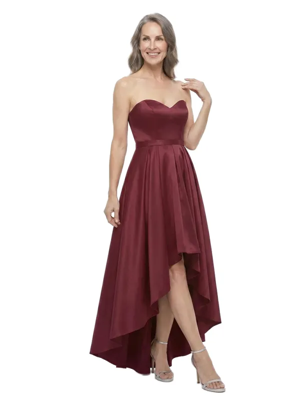 ChicSew Sexy Sweetheart High Low Satin Skirt Mother Of The Groom Party Dress made by ChicSew