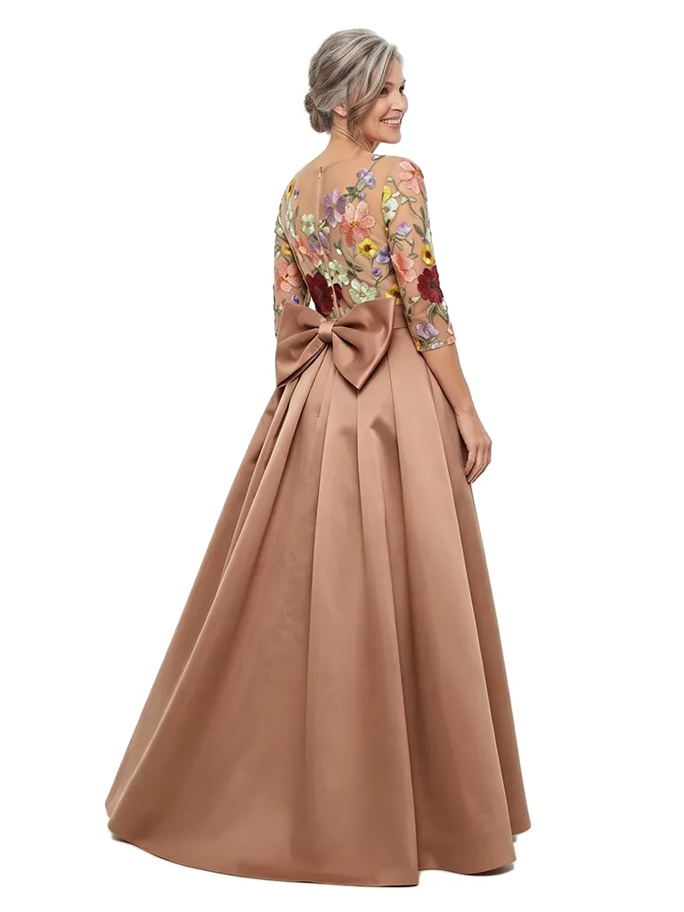 Chicsew Floral Embroidery Mesh Jumpsuit With Overskirt Mother of the Bride Pant Suit Formal Evening Wear sold by ChicSew product image thumbnail 3