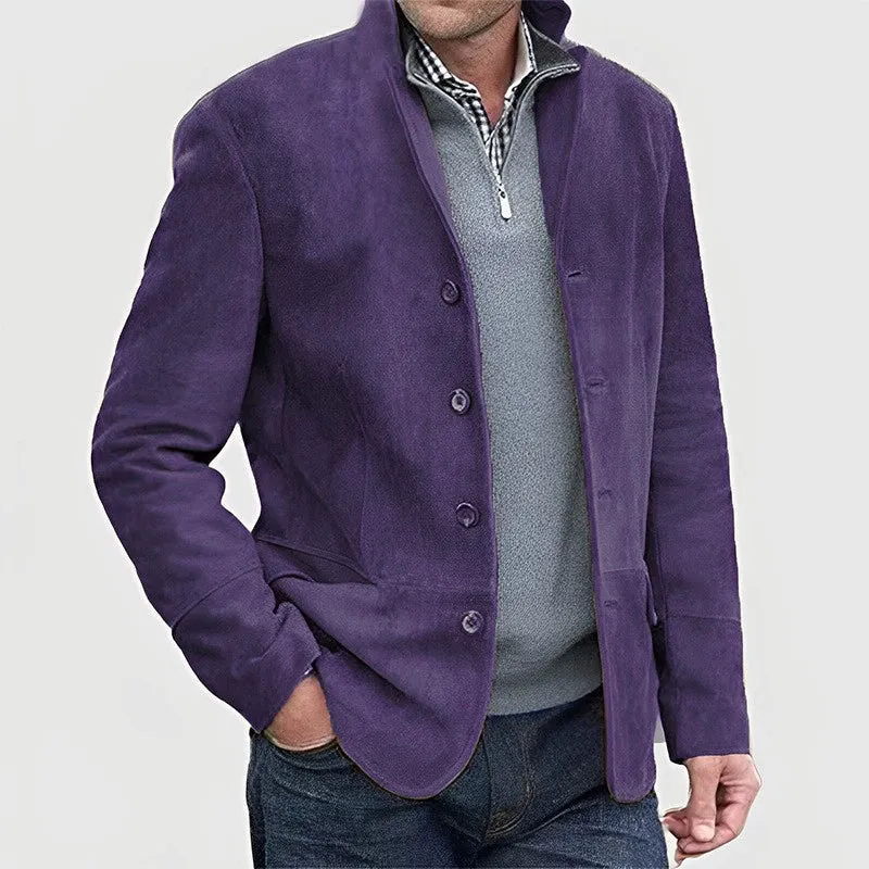 Purple Classic 1 Piece Men's Suit with Regular Fit and Sophisticated Peak Lapel made by ChicSew