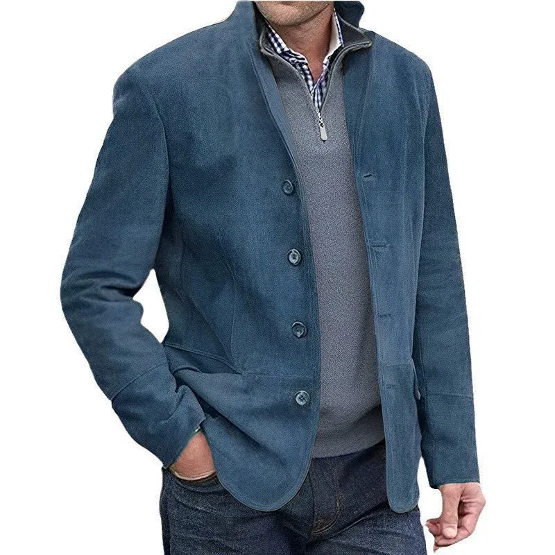 Dusty Blue Classic 1 Piece Men's Suit with Regular Fit and Sophisticated Peak Lapel made by ChicSew