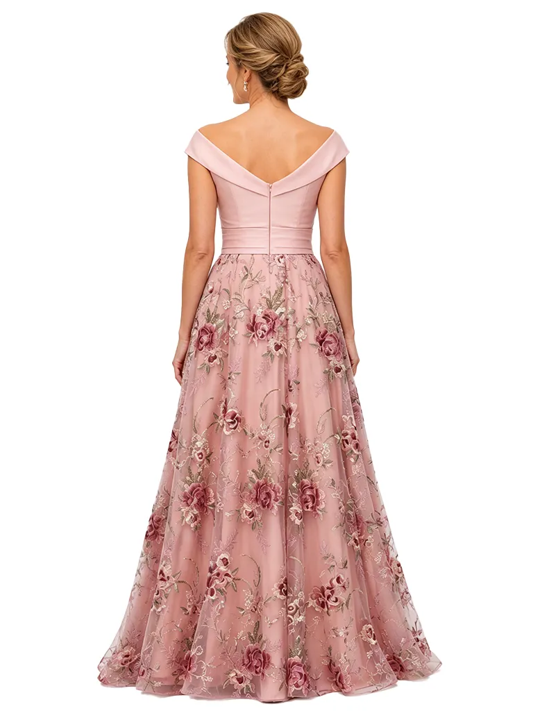 ChicSew Beautiful A-Line Tulle Ruched Floor-Length Mother Of The Bride Dresses sold by ChicSew product image thumbnail 3