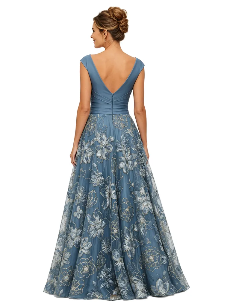 ChicSew Beautiful A-Line Tulle Ruched Floor-Length Mother Of The Bride Dresses sold by ChicSew product image thumbnail 3
