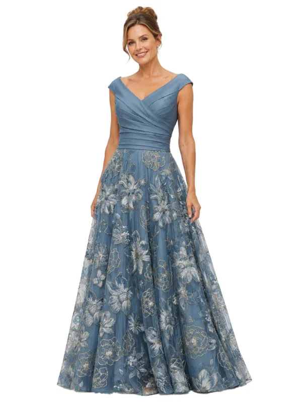 ChicSew Beautiful A-Line Tulle Ruched Floor-Length Mother Of The Bride Dresses made by ChicSew