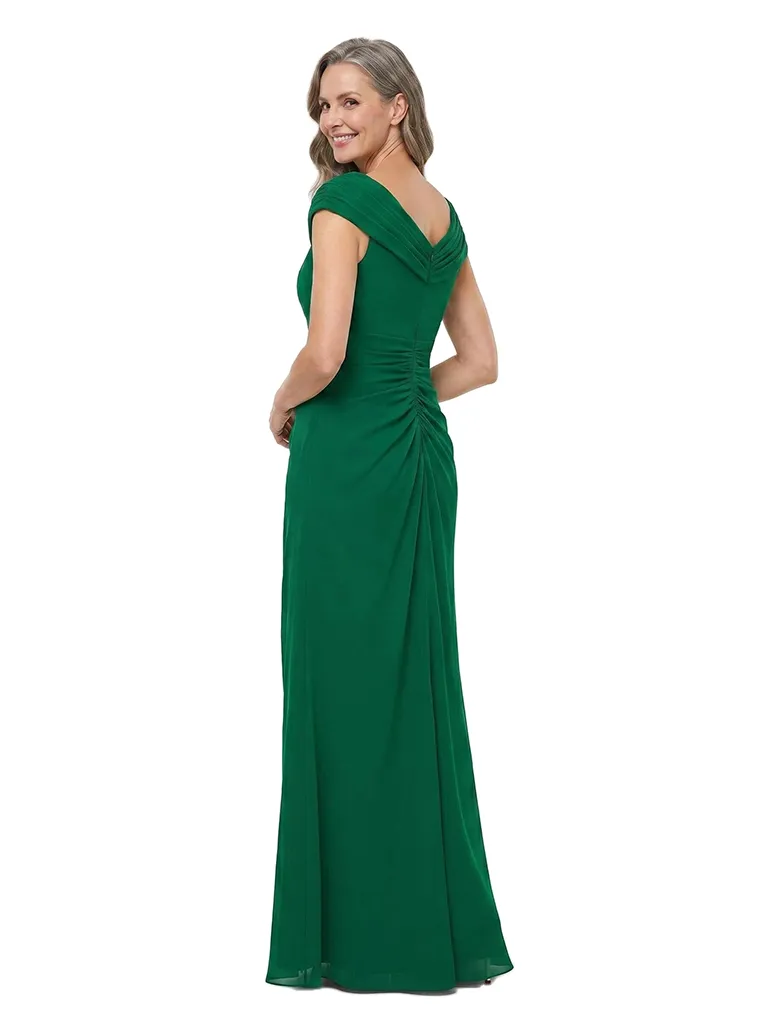 ChicSew Asymmetrical Neck Sheath Chiffon Floor-Length Mother Of The Groom Gowns sold by ChicSew product image thumbnail 3