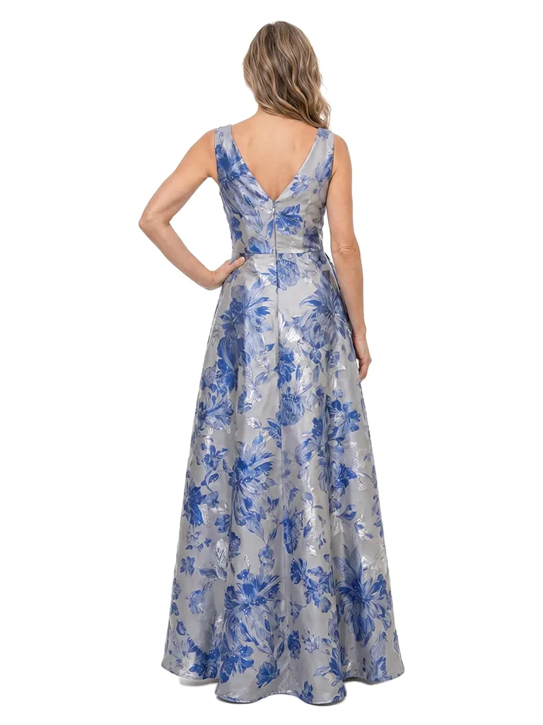 Chicsew Floral V-Neck Ruched Floor-Length A-Line Mother of The Bride Dresses sold by ChicSew product image thumbnail 4