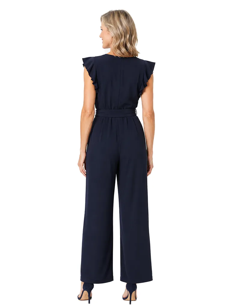 ChicSew Modern V-Neck Flutter Sleeves Chiffon Mother Of The Bride Jumpsuit sold by ChicSew product image thumbnail 3