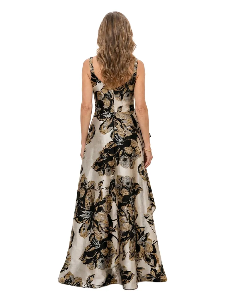 Chicsew Elegant Floral V-Neck Ruched Floor-Length A-Line Mother of The Bride Dresses sold by ChicSew product image thumbnail 3