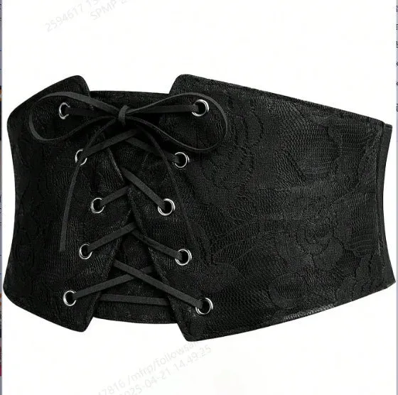 Retro Lace Embroidered Girdle sold by ChicSew