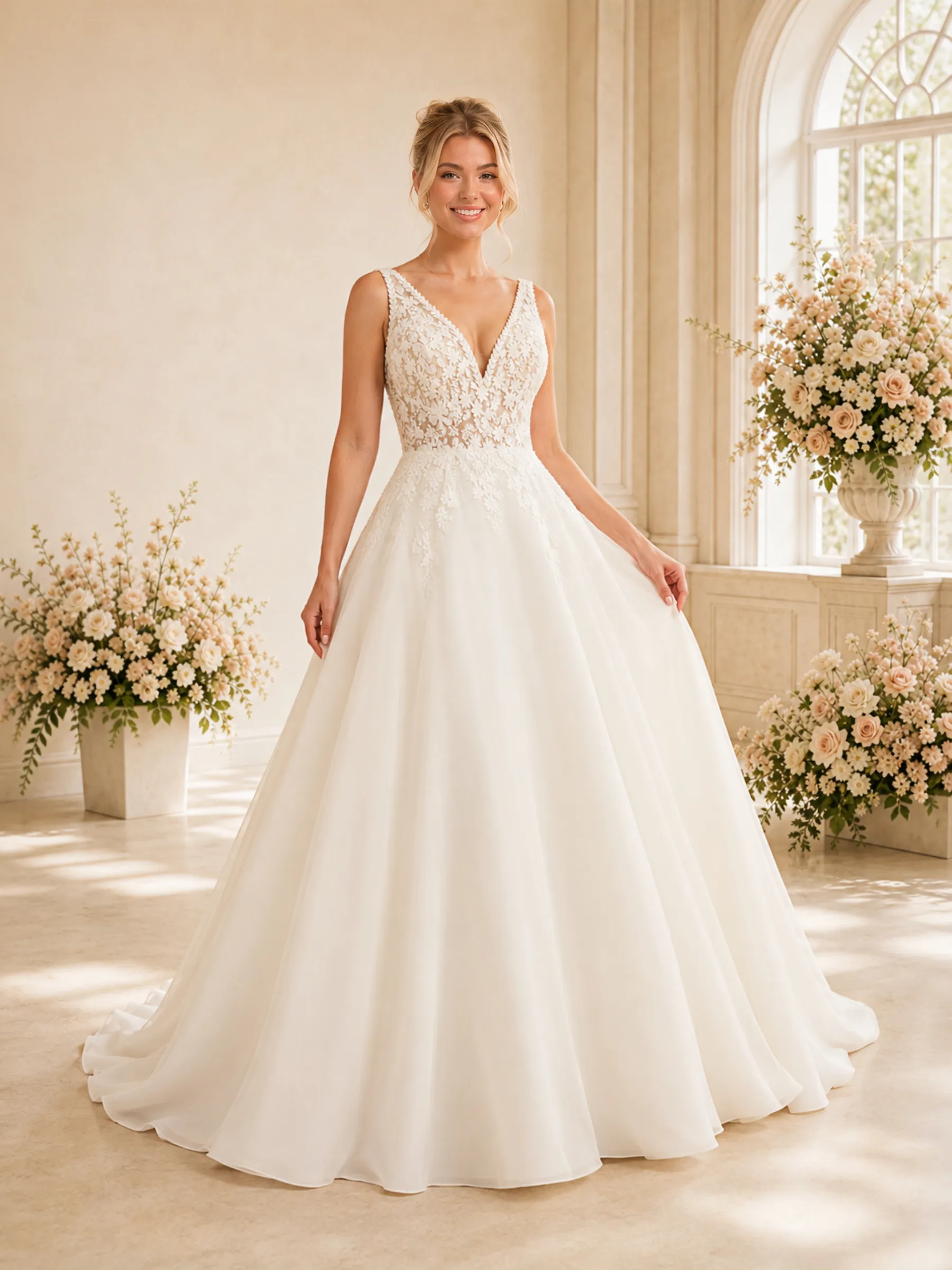 ChicSew Elegant Spaghetti Straps Lace A-Line Long Wedding Dresses With Open Back sold by ChicSew