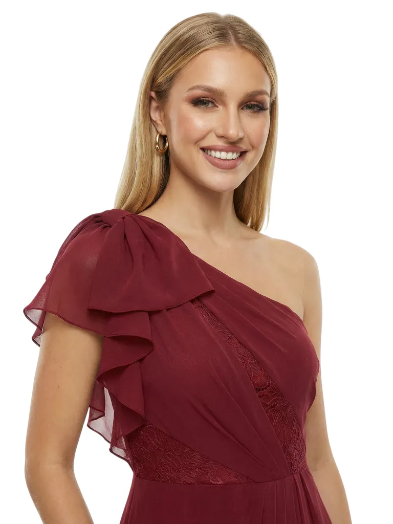 Chicsew Mother of The Groom Dresses One Shoulder Lace Chiffon Gown Modern Flowy Formal Bridal Party Attire sold by ChicSew product image thumbnail 2