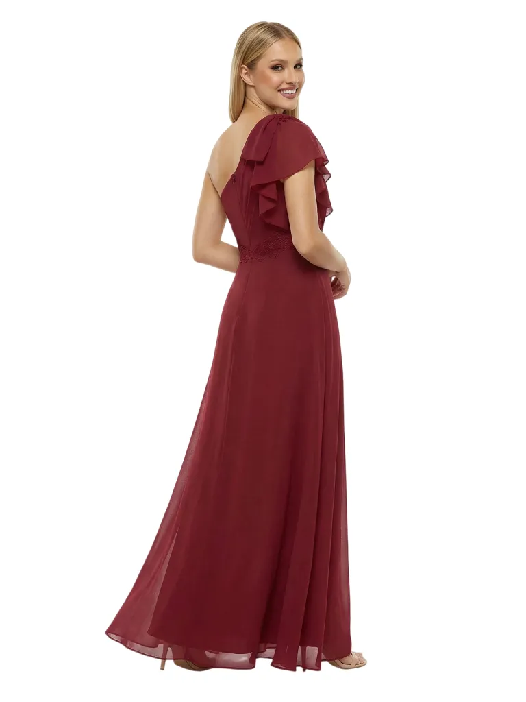 Chicsew Mother of The Groom Dresses One Shoulder Lace Chiffon Gown Modern Flowy Formal Bridal Party Attire sold by ChicSew product image thumbnail 3