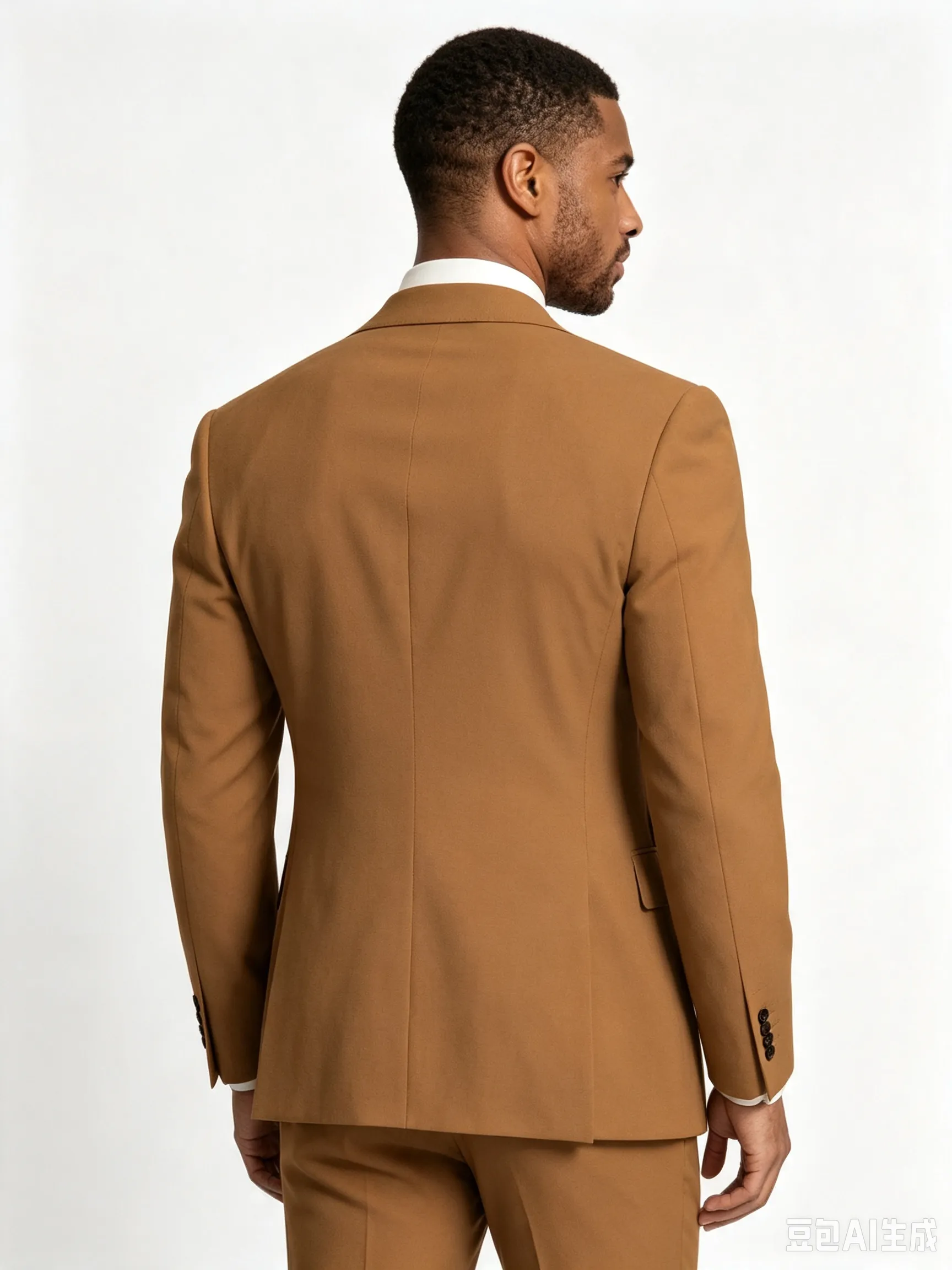 Classic 1 Piece Brown Men's Suit with Regular Fit and Sophisticated Peak Lapel sold by ChicSew product image thumbnail 4