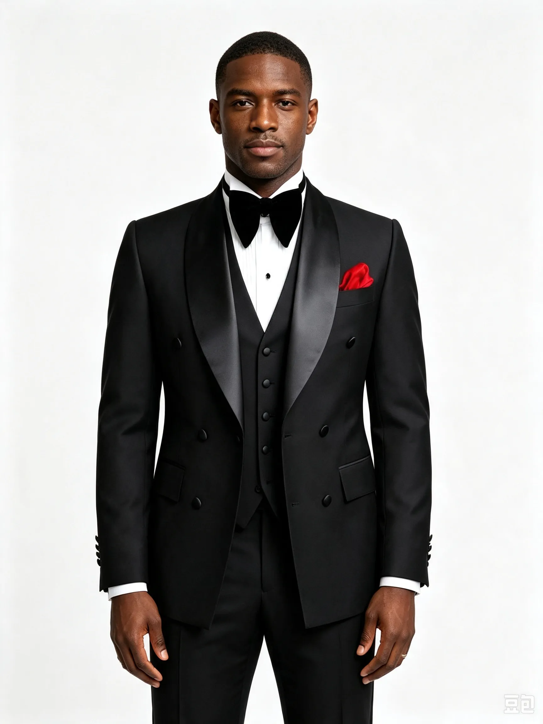 Classic 2 Piece Black Men's Suit with Regular Fit and Sophisticated Peak Lapel sold by ChicSew product image thumbnail 2
