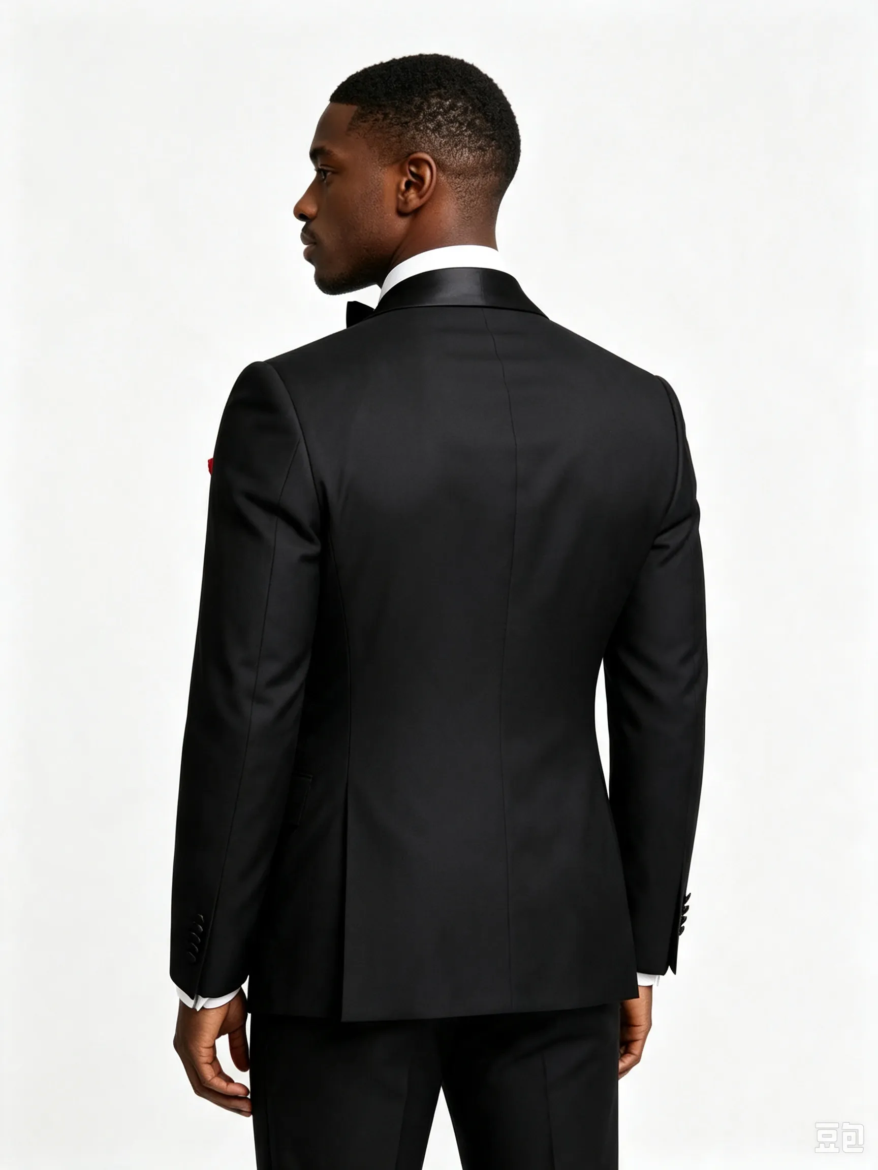 Classic 2 Piece Black Men's Suit with Regular Fit and Sophisticated Peak Lapel sold by ChicSew product image thumbnail 3