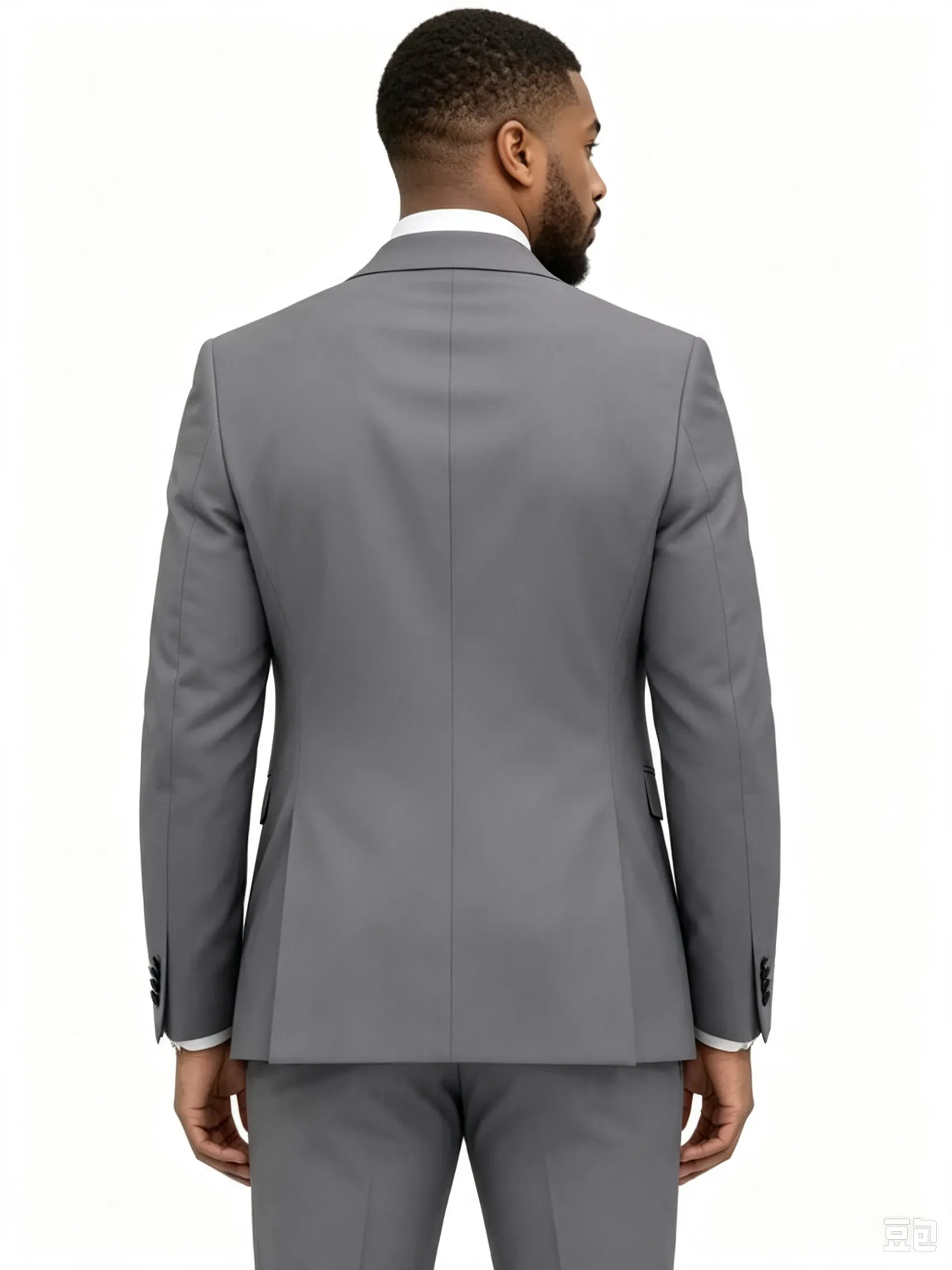 Color Blocking 3 Piece Grey Men's Suit with Regular Fit and Sophisticated Peak Lapel sold by ChicSew product image thumbnail 4
