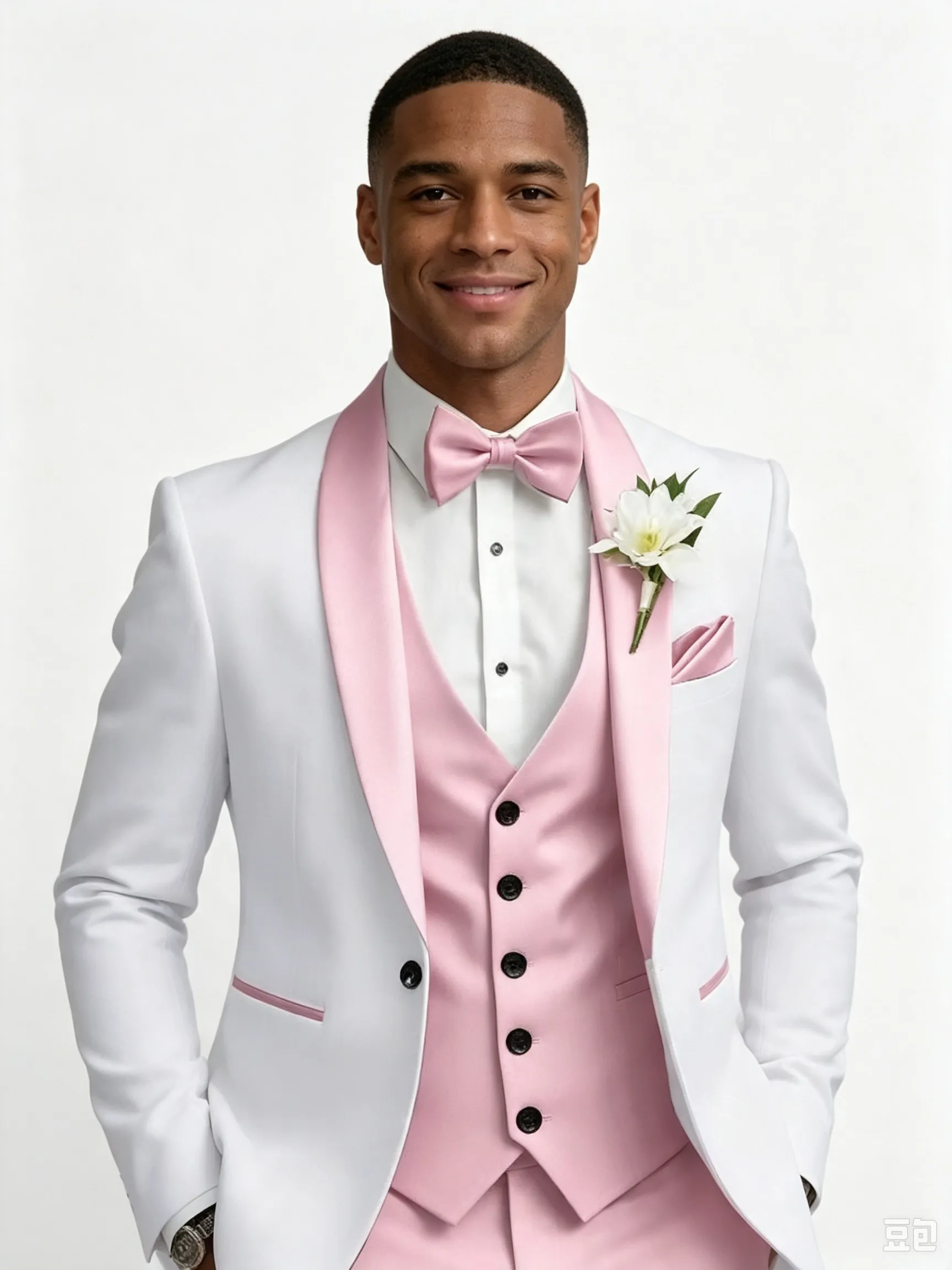 Color Blocking 2 Piece Men's Suit with Regular Fit and Sophisticated Peak Lapel sold by ChicSew product image thumbnail 3