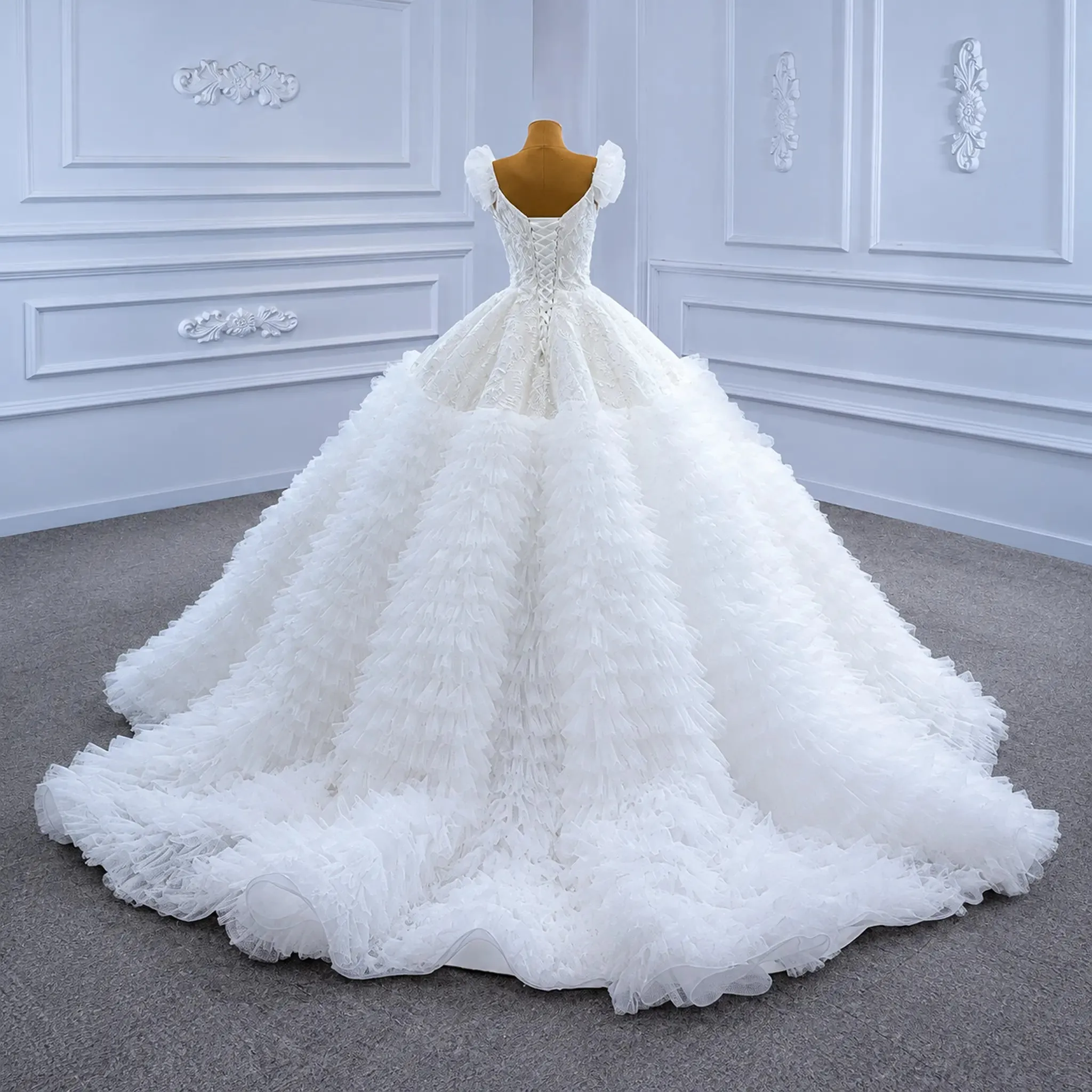 ChicSew Luxurious V-Neck Ball Gown A-Line Wedding Dress sold by ChicSew product image thumbnail 2