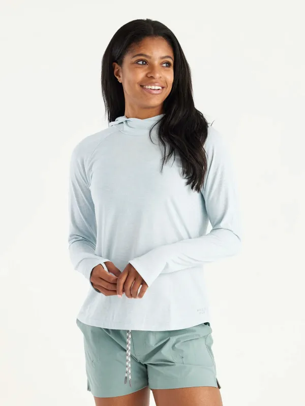 Women's Elevate Hoodie - Heather Tide Pool sold by Free Fly Apparel