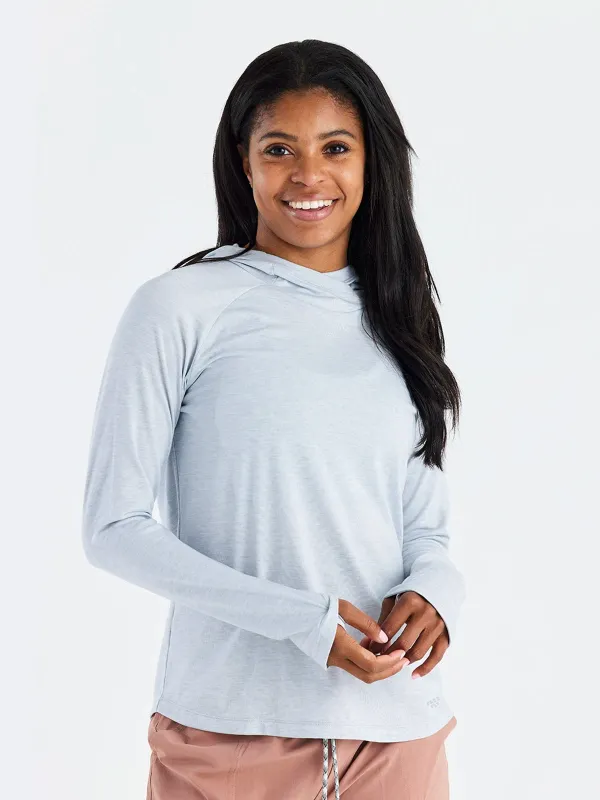 Women's Elevate Hoodie - Heather Bay Blue sold by Free Fly Apparel