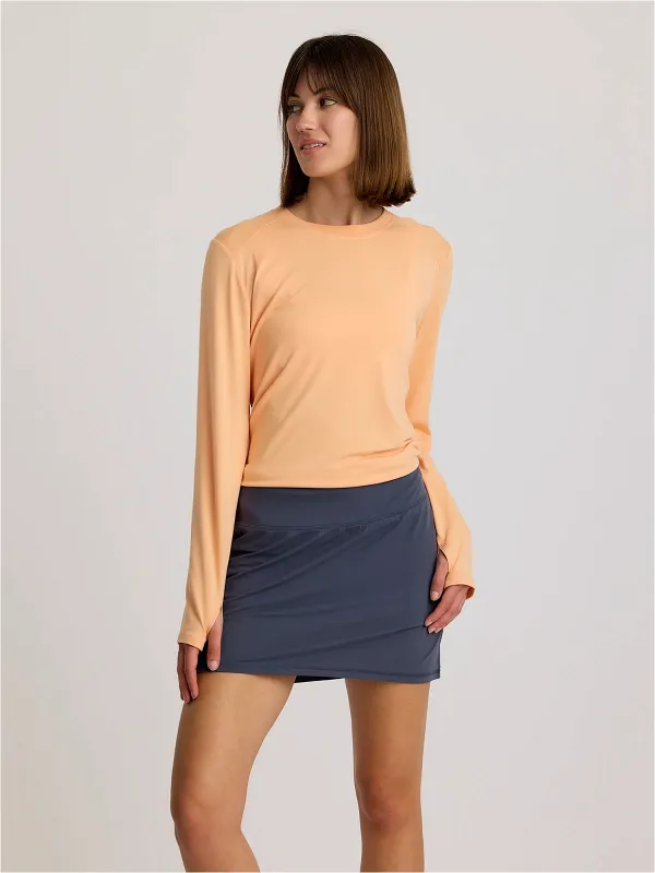 Women's Bamboo Shade Long Sleeve II - Tropic Orange sold by Free Fly Apparel