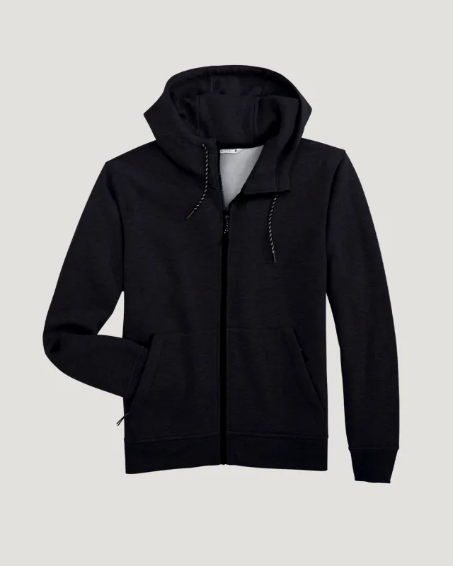 Men's Bamboo Northcoast Fleece Full Zip Hoodie - Black sold by Free Fly Apparel
