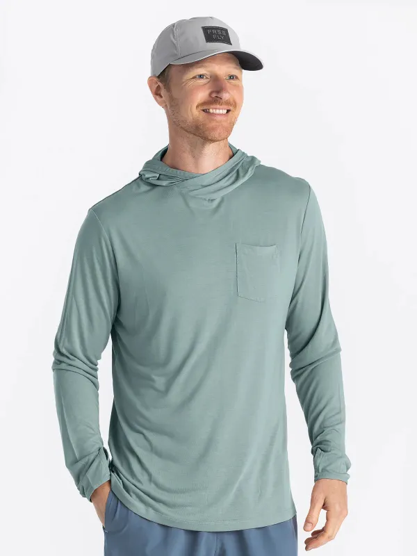 Men's Bamboo Lightweight Hoodie - Sabal Green sold by Free Fly Apparel