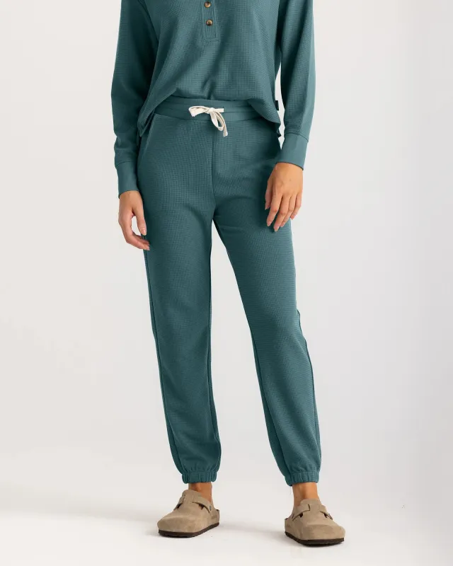 Women's Waffle Jogger - Sea Pine sold by Free Fly Apparel