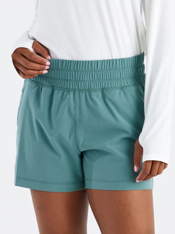 Women's Pull-On Breeze Short - Sabal Green sold by Free Fly Apparel