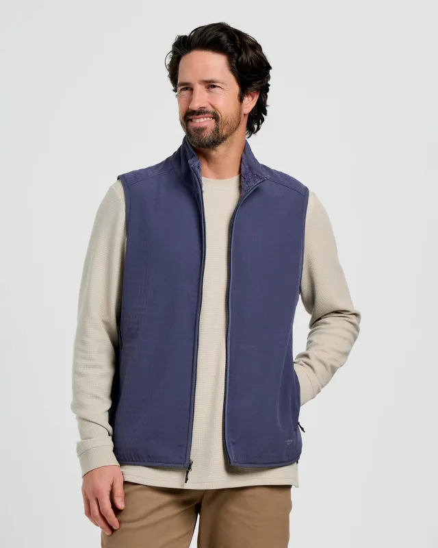 Men's Gridback Fleece Vest - Storm Cloud sold by Free Fly Apparel