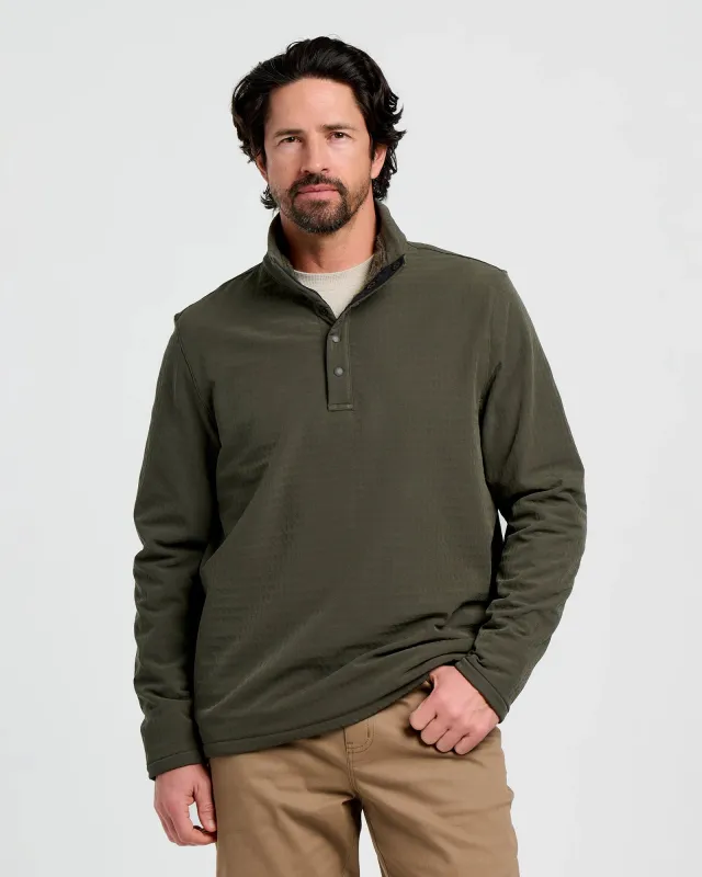 Men's Gridback Fleece Snap Pullover - Dark Forest sold by Free Fly Apparel