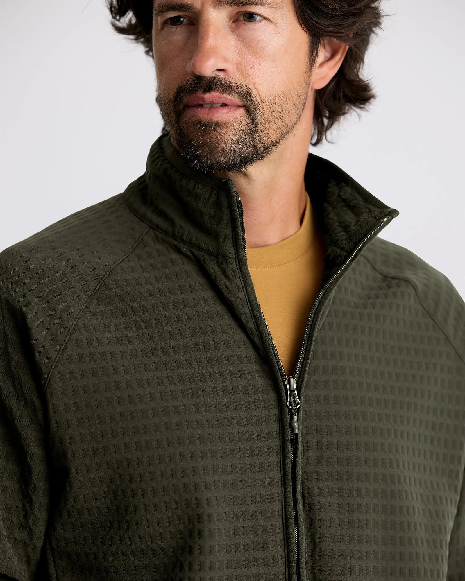 Men's Gridback Fleece Jacket - Dark Forest sold by Free Fly Apparel product image thumbnail 4