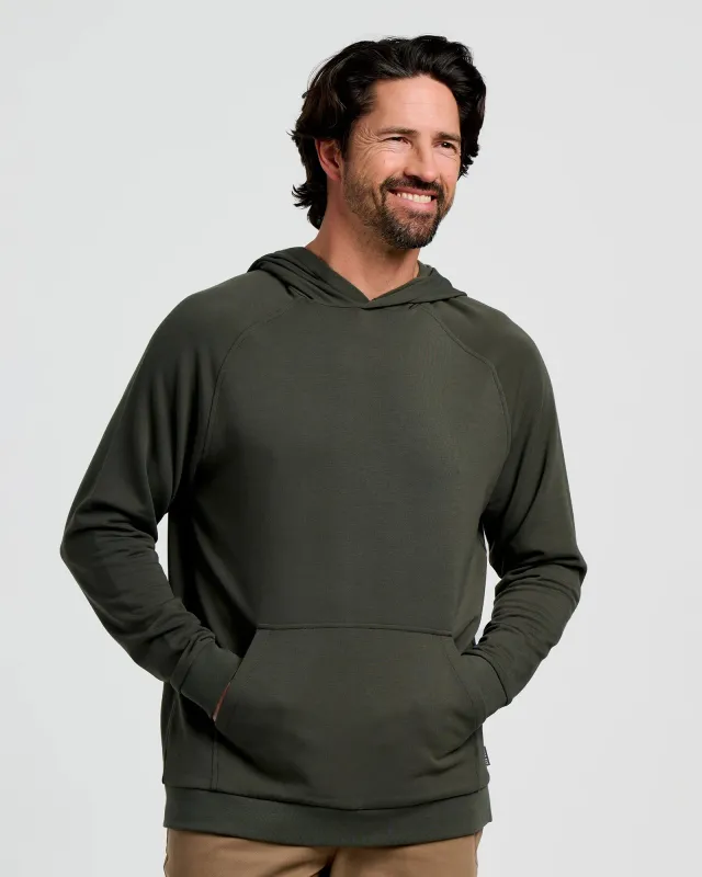 Men's Bamboo Lightweight Fleece Hoodie - Dark Forest sold by Free Fly Apparel