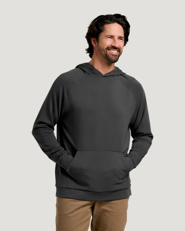 Men's Bamboo Lightweight Fleece Hoodie - Anthracite sold by Free Fly Apparel
