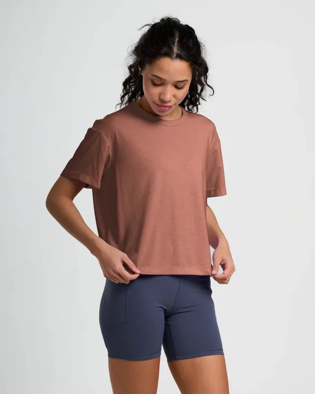 Women's Elevate Lightweight Tee - Canyon Clay sold by Free Fly Apparel
