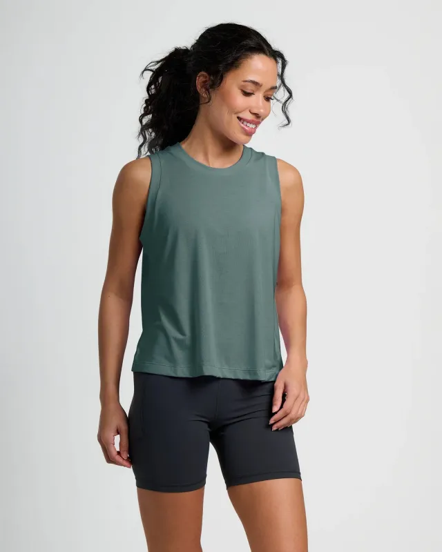 Women's Elevate Lightweight Tank - Stormy Sea sold by Free Fly Apparel