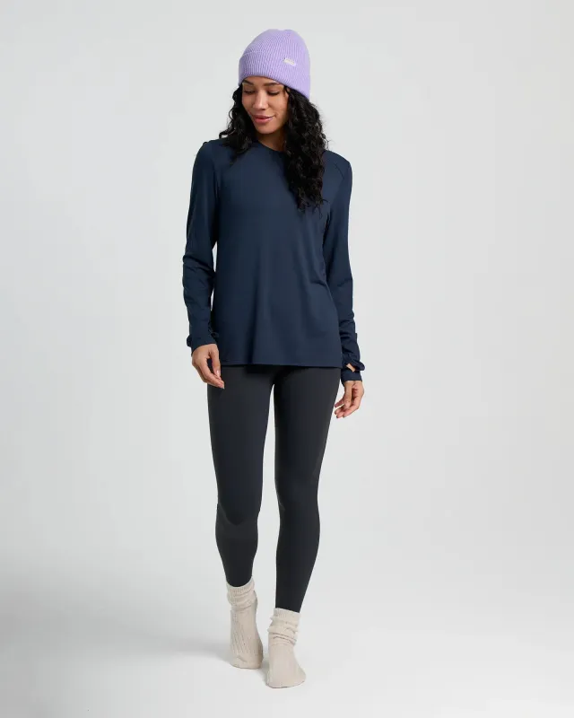 Women's Bamboo Shade Long Sleeve II - Deep Navy sold by Free Fly Apparel
