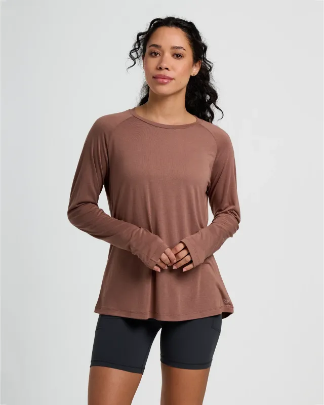 Women's Bamboo Lightweight Long Sleeve II - Nutmeg sold by Free Fly Apparel