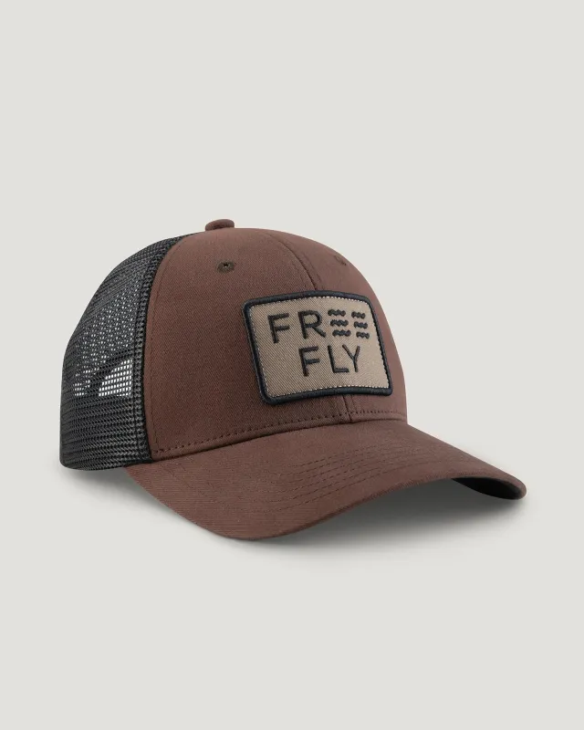 Wave Trucker Hat - Chestnut sold by Free Fly Apparel