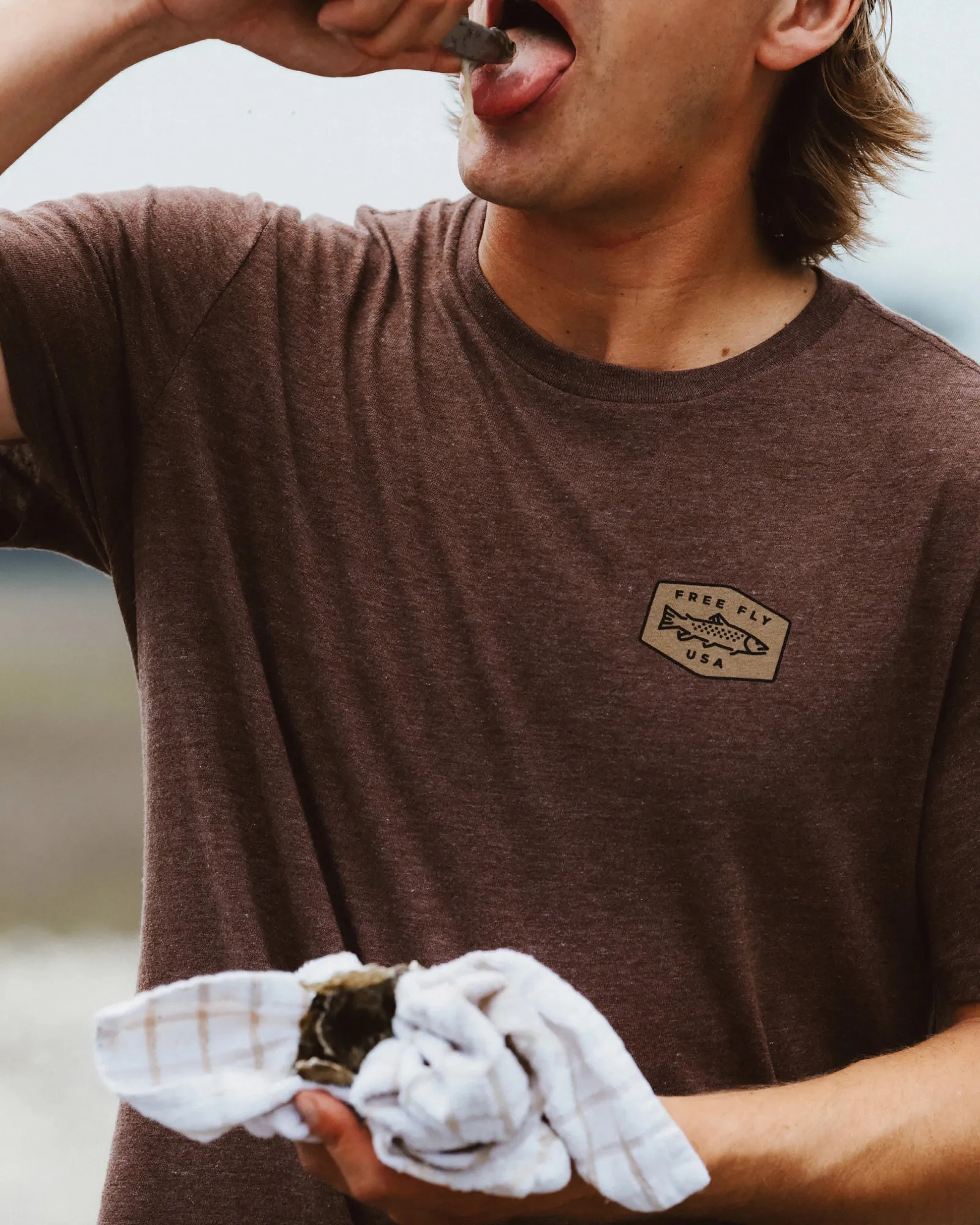 Freshwater Tee - Heather Chestnut sold by Free Fly Apparel product image thumbnail 5