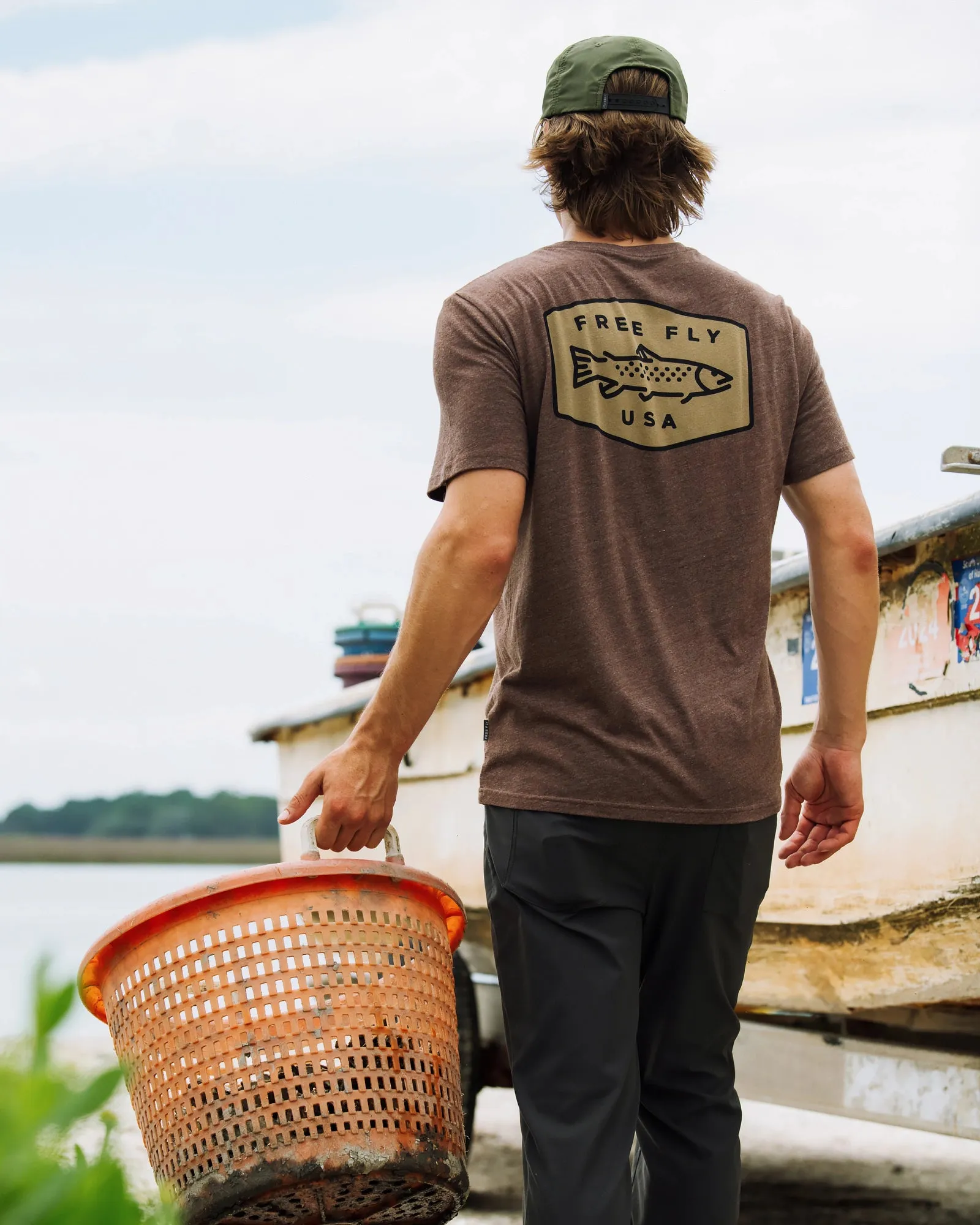 Freshwater Tee - Heather Chestnut sold by Free Fly Apparel product image thumbnail 2